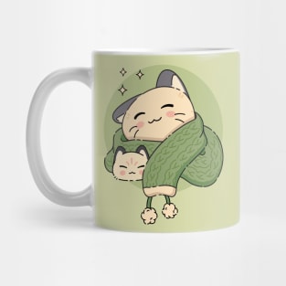 The Winter Kittens | Green Mug